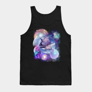 space blue whale 6 Tank Top